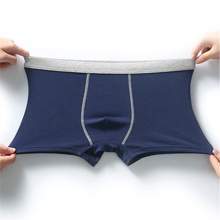 elasticity mens underwear Box set 100 cotton solid dyeing mens trunks